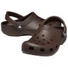 Crocs Классические клоги из искусственной кожи, модные и универсальные дырчатые туфли унисекс, коричневые