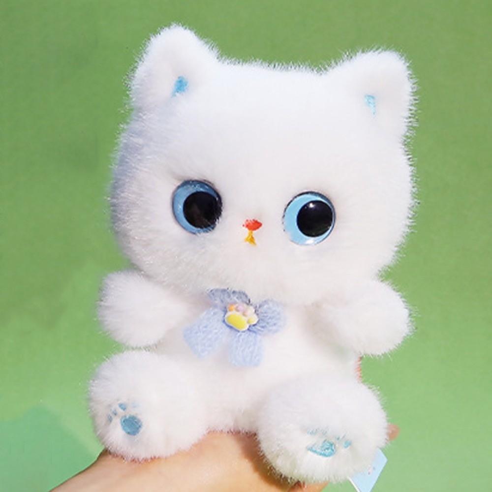Stuffed Animals Black Cat Plush Toy Furry Cat Table Doll Siamese Cat Doll  Birthday Gifts