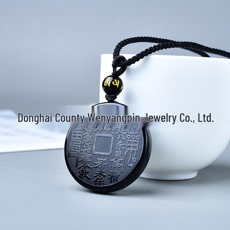 Натуральный Обсидиан Горный Призрак Подвеска Брелок Шарм Камень Украшение