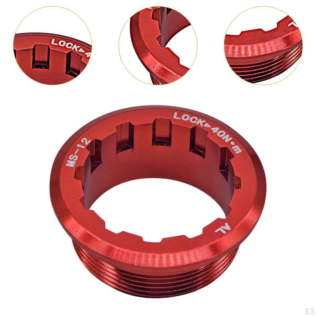 Bicycle Flywheel Cover Cassette Aluminum Alloy Part Sturdy High Strength Caste Lockring