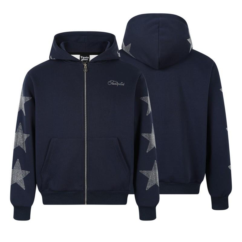 American Vintage Retro Zip Up Hoodie Loose Fit Long Sleeve Sweatshirt Men Women Casual Streetwear
