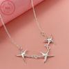 S295 Sterling Silver Starfish Necklace - Stylish Ocean Style - Perfect for Everyday Wear & Gifts Day Gifts
