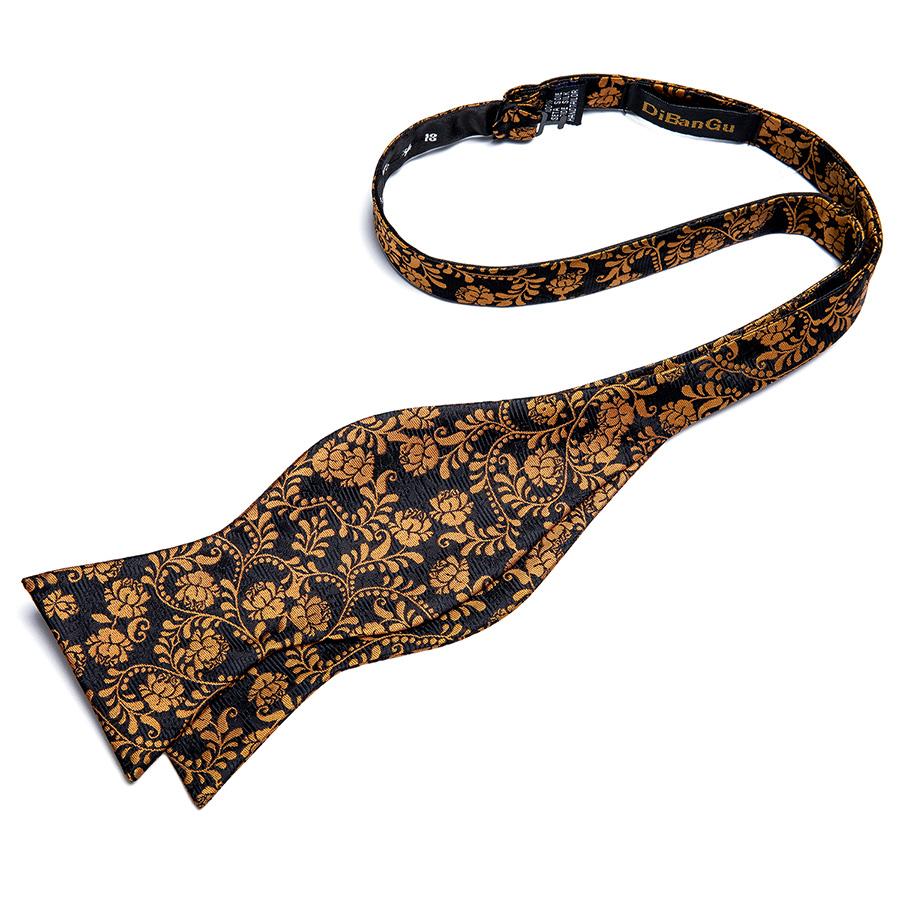 Мужской шелковый галстук-бабочка в черную клетку, брошь-цепочка, галстук-бабочка, носовой платок, запонка, галстук-бабочка, DiBanGu