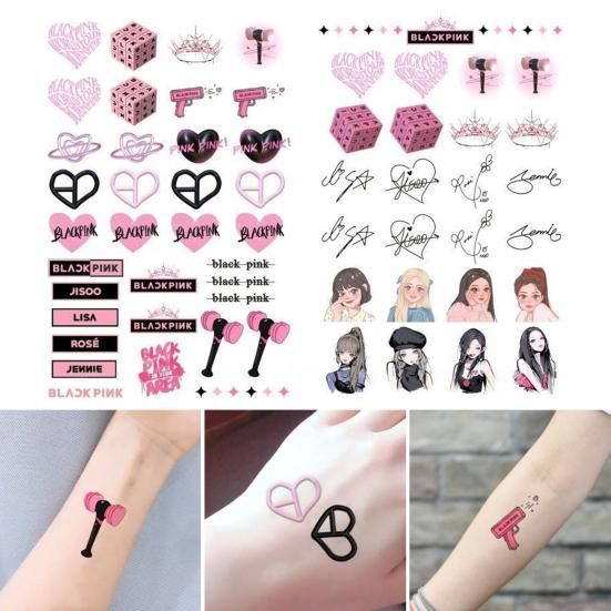 2 шт., наклейки для татуировки на концертное лицо, водонепроницаемые, долговечные, устойчивые к поту, безвредные наклейки для татуировки на коже