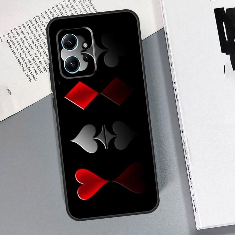 Пики Карты для игры в Покер Чехол с Тузом Для Xiaomi Redmi Note 14 10 11 12 13 15 Pro Plus Чехол Для Redmi 15 15C 14C 12C 10C 13C
