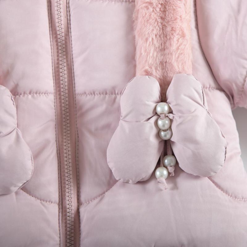 Children Winter Coats for Girls 1 To 6 Years Old Clothing Velvet and Thickened Fashion Cotton Jacket Hooded Parkas