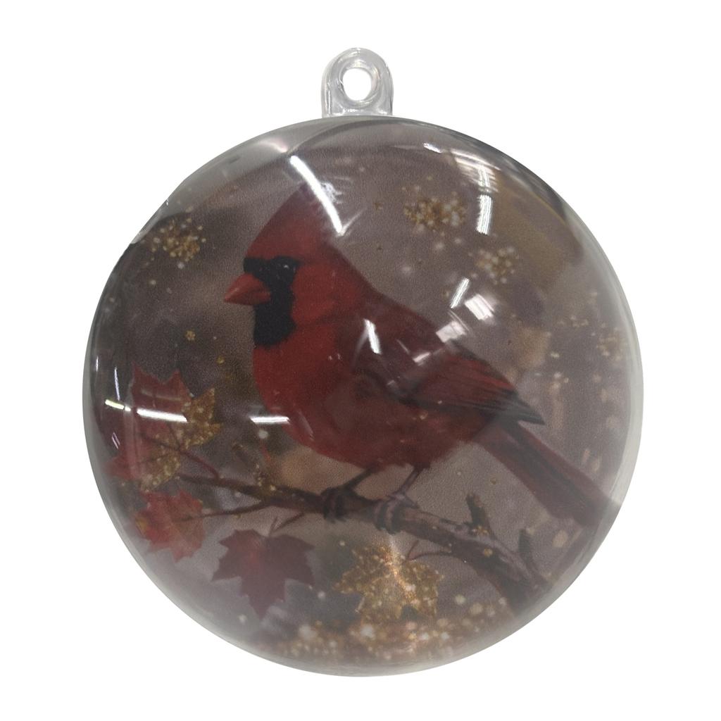 Christmas Clear Ball Ornaments Natures Birds Crystals Glass Set Hanging For Decor Set Xmas Tree Holiday Party Home Decoration Ea