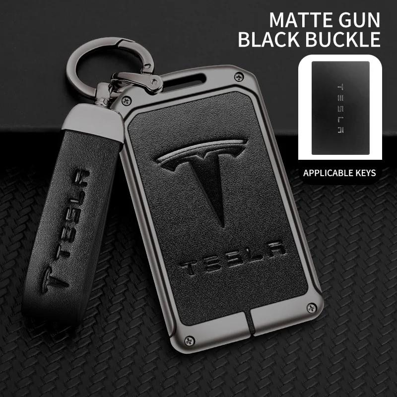 bjzqr4 Zinc Alloy Car Smart NFC Card Key Case Cover Protector Holder Shell For Tesla Model 3 Model S Model X Model Y Auto Accessories