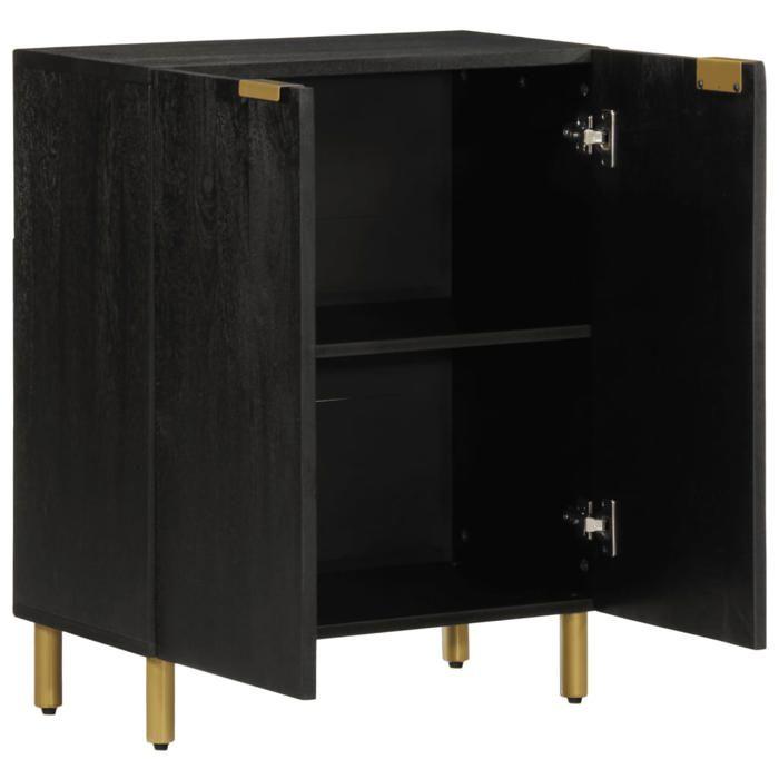 VidaXL Buffet noir 60x33x75 cm bois d'ingénierie, meuble de rangement, meuble de rangement de cuisine, meuble de rangement 4017650