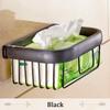 Paper Holders Chrome Finish Wall Mounted Bathroom Accessories Toilet Paper Holders Black Bathroom WC Basket Tissue Holder 81358