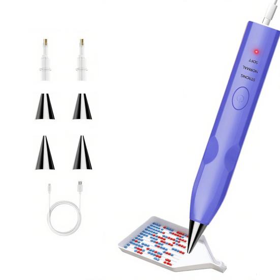 Электрическая ручка для алмазной мозаики Вакуумный инструмент для выкладки алмазов USB-перезаряжаемая Не требует воска Ручка для алмазной мозаики для начинающих взрослых