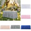 Solid Color Banquet Birthday Table Skirt Ruffled Table Skirt Outdoor Wedding Party Decoration