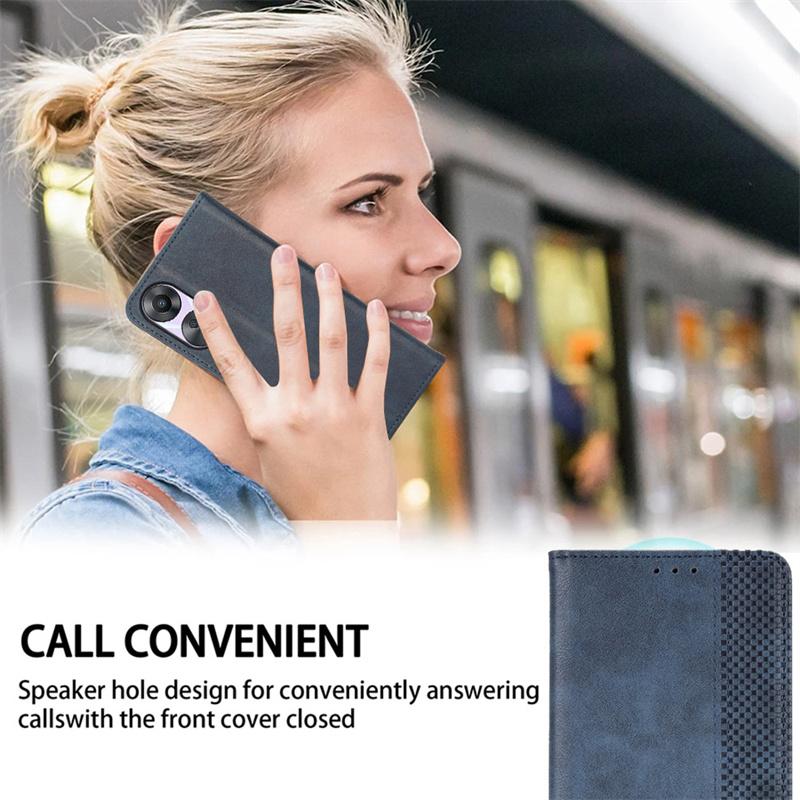 For Samsung Galaxy S24 S24 Plus Leather Retro Self-attaching Phone Case Of Galaxy S24 Ultra Case Flip Magnetic Wallet Cover