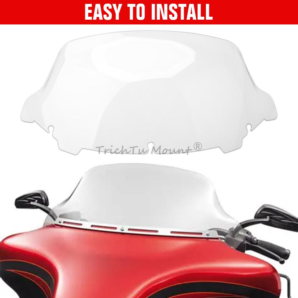 Мотоцикл 10,5" ABS пластик Ветровое стекло Прозрачное Подходит для Harley Trike Tri Glide Ultra Classic FLHTCUTG 2014-2025