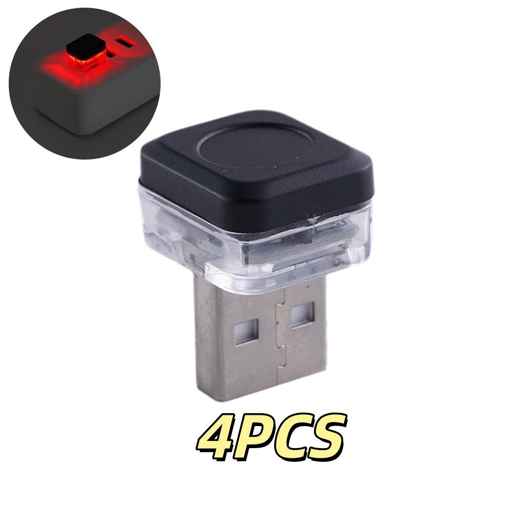 1/4 шт. Универсальный USB-свет для атмосферы в салоне автомобиля, светодиодные сигнальные огни, лампа для чтения в автомобиле, украшения, аксессуары для салона автомобиля