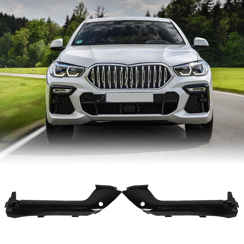 Накладка решетки нижнего бампера глянцево-черная накладка решетки противотуманной фары переднего бампера ободок для X6 G06 M Sport M50 до рестайлинга 2020–2025