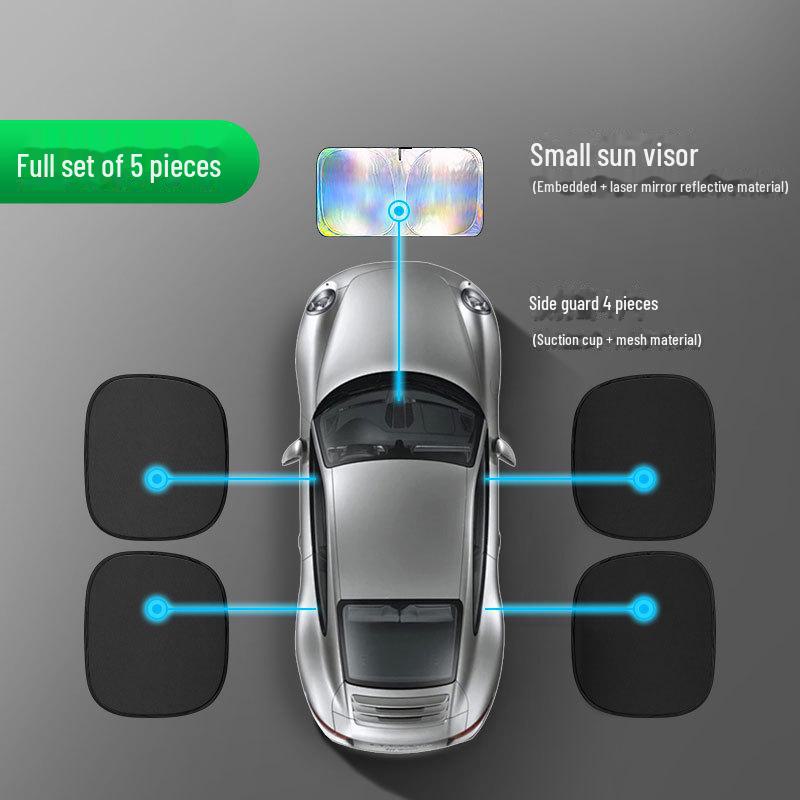 Летний лазерный солнцезащитный козырек для автомобиля: Теплоизоляционная панель лобового стекла