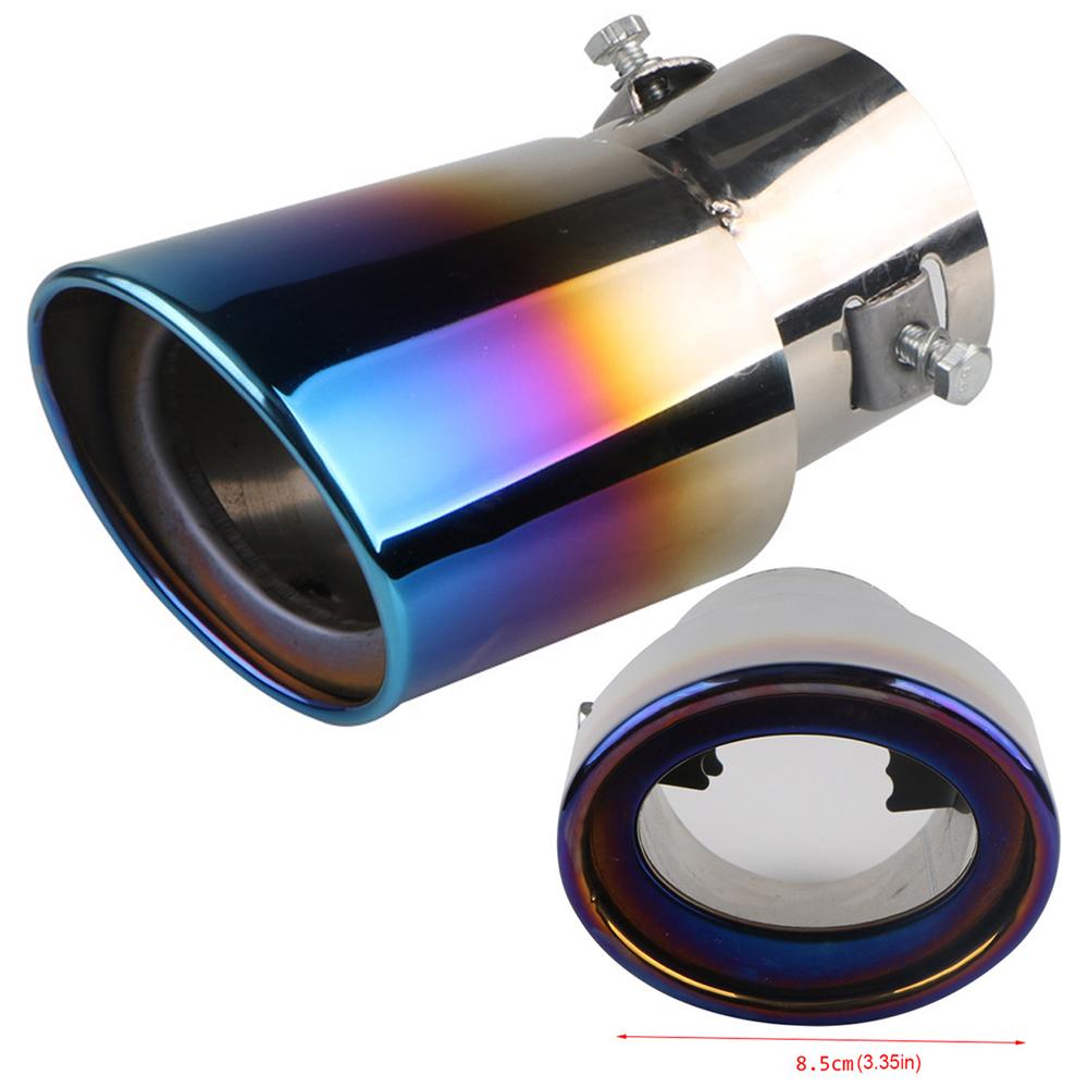 Автомобильный глушитель из нержавеющей стали, квадратный, круглый, изогнутый, с двумя выхлопными трубами, наконечник глушителя, наконечник трубы глушителя