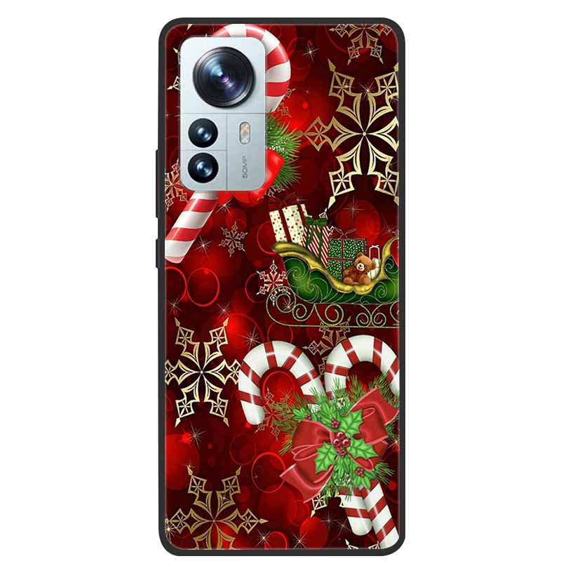 Christmas Case For Xiaomi 12 / 12 Pro / 12 Lite Case Xiaomi11 Pro 12S Ultra Lite Soft TPU Silicone Covers for Xiaomi 12 Lite Bag
