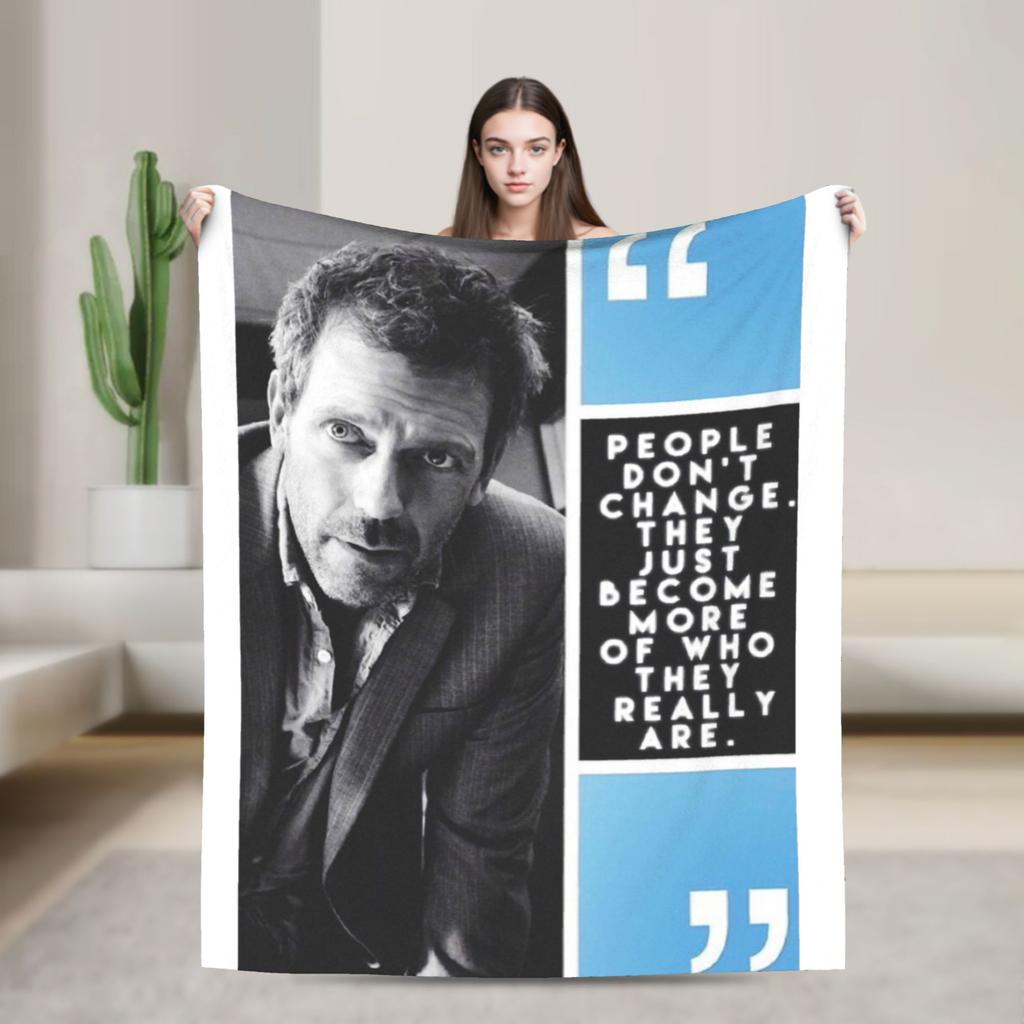 Плед House MD Хью Лори Доктор Хаус Плюшевый Винтажный Теплый Плед для Покрытия Стула Дивана Весна Осень