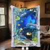 Ocean Adventure Sea Life  Dolphins Bathroom Dcor  Suitable All Seasons Soft Comfortable Ideal Sofa Office Nap Travel Makes Great Gift Holidays