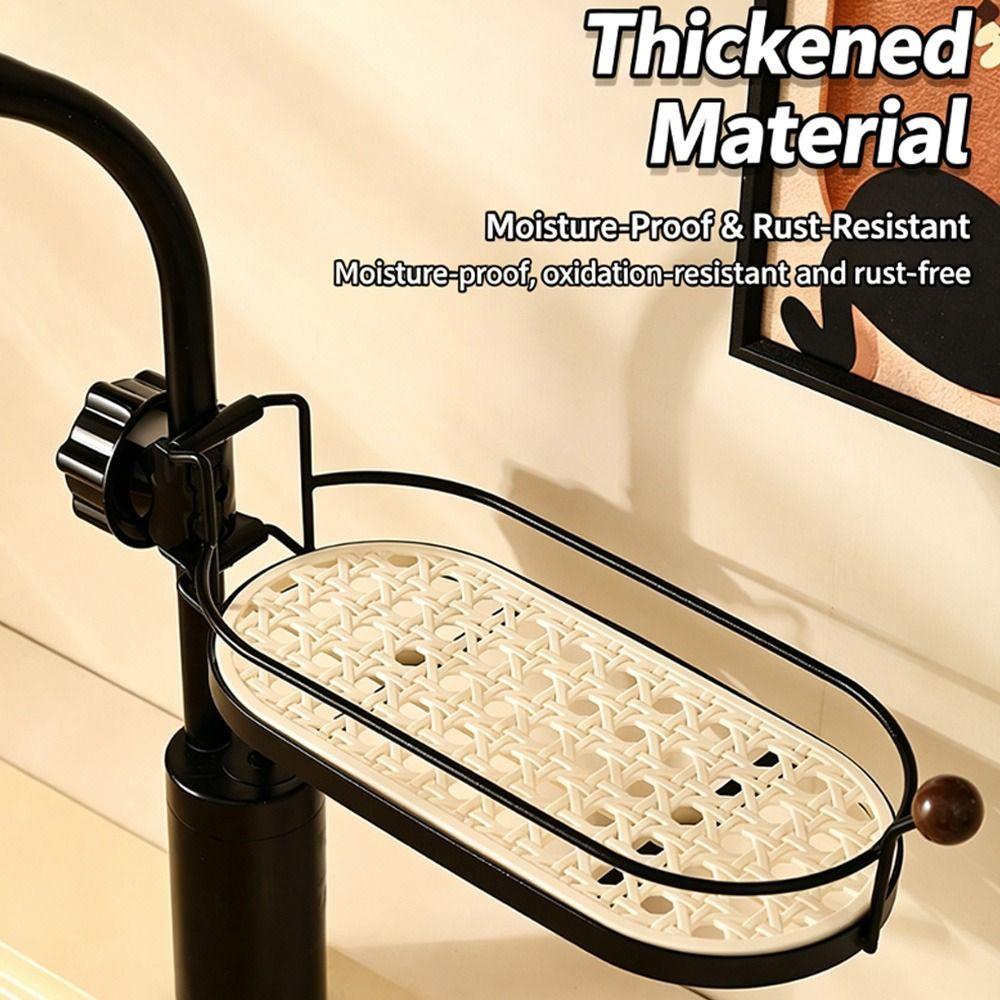 Adjustable Direction Faucet Sponge Rack ABS Drain Storage Holder New Faucet Soap Rack Kitchen Sink