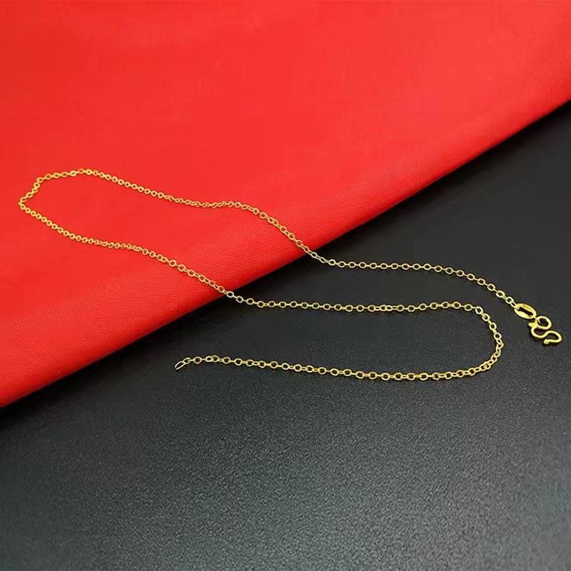 Женская латунная цепочка-о-звено с зажимом-скрепкой для ключиц "Красная книга"