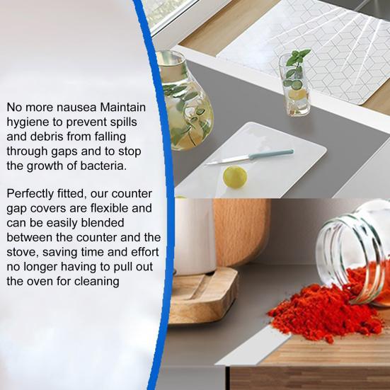 Крышка зазора для плиты, силиконовая резиновая полоска, термостойкий коврик, масло, пыль, вода, уплотнитель, кухонный наполнитель для дома, ресторана, отеля
