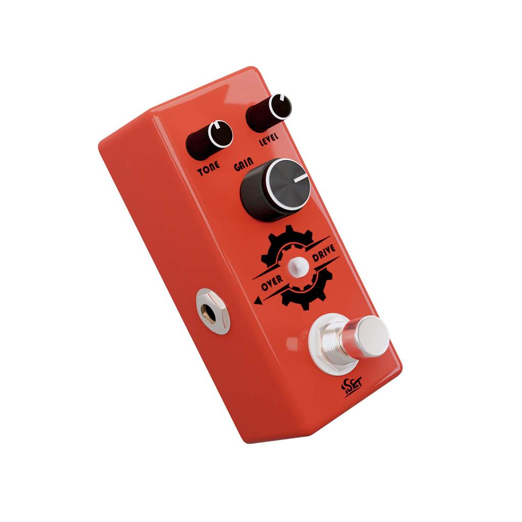 ISET Overdrive Guitar Pedal Gear Mini Single Effect for Electric Guitar and True Bypass Bass, (Overdrive)