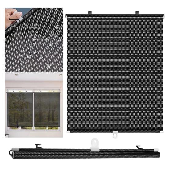 Car Curtains Universal Roller Blinds Suction Cup Blackout Sunshade Privacy Shades for Bedroom Kitchen Office Window Sun-shading Curtains