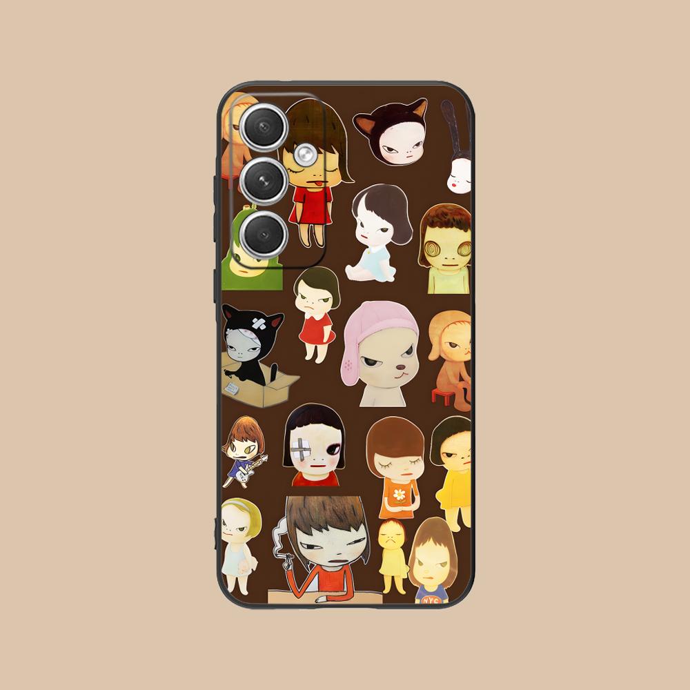 Аниме Чехол для телефона Yoshitomo Nara для Samsung Galaxy S26 S25 S24 S23 S22 S21 S20 Note20 Plus FE Ultra Красочная Крышка Роскошный Красивый