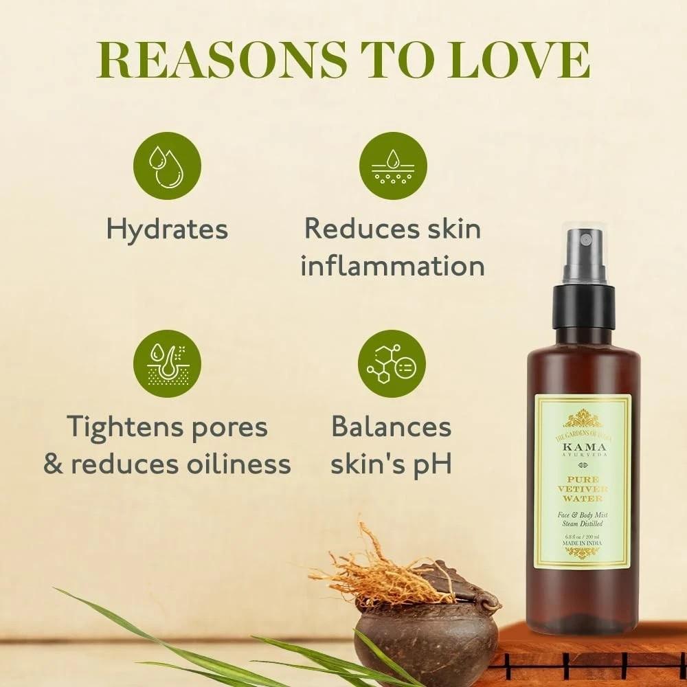 Kama Ayurveda Pure Vetiver Water Face And Body Mist 50ml