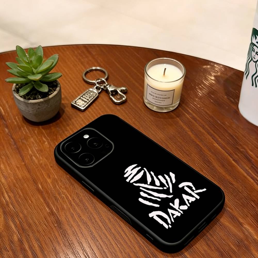 R-Rally x D-Dakar Style Phone Case For iPhone 17,16,15,14,13,12,11 Plus,Pro Max,XS,Soft Silicone Black Cover