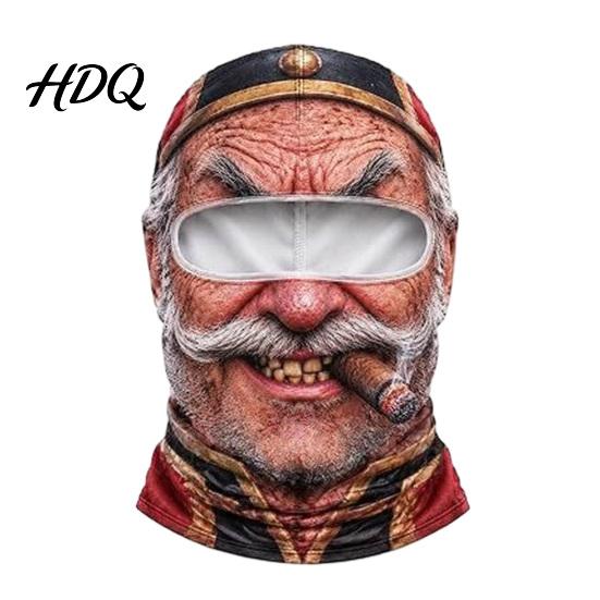 Маска для лица Старика Женская маска 3D-печать Балаклава Подшлемник для лыжного мотоциклетного шлема на зиму Ветрозащитное Покрытие для велоспорта Катание на лыжах Мотоцикл На открытом воздухе