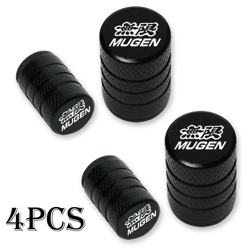 PLXI9 4Pcs Car Wheel Tire Valve Caps Tyre Stem Covers Airdust Waterproof For Honda Mugen CB400 CB650F CBF CBR250RR CRF SH300 NC750