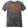 AC/DC Unisex Adult Classic Burnout Cotton Logo T-Shirt