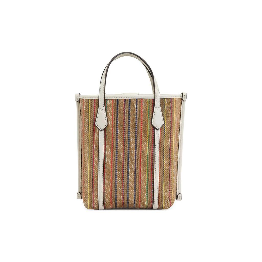 Tory Burch Perry Colorful Striped Adjustable Shoulder Strap Tote Bag Women Tote Bags Multicolor 148575-960