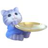 Cute Rabbit/Cat Storage Tray Creative Figurines Ornaments Resin Key Candy Sundries Tray Living Room Porch Desk Home Decoration