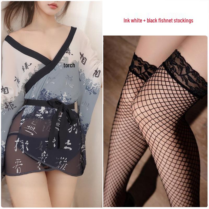 Японское кимоно-нижнее белье - Соблазнительная шифоновая ночная сорочка для женщин