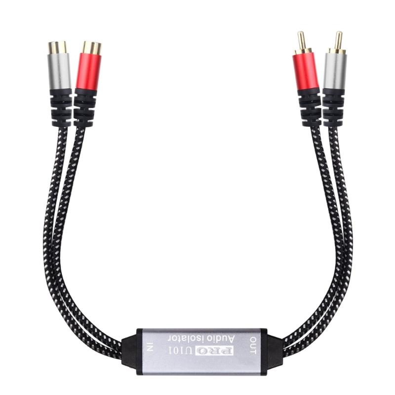 Professional Audios Ground Looping Noise Isolator Eliminates Hum Buzzs Noise for Studio Home Theater Recording Systems