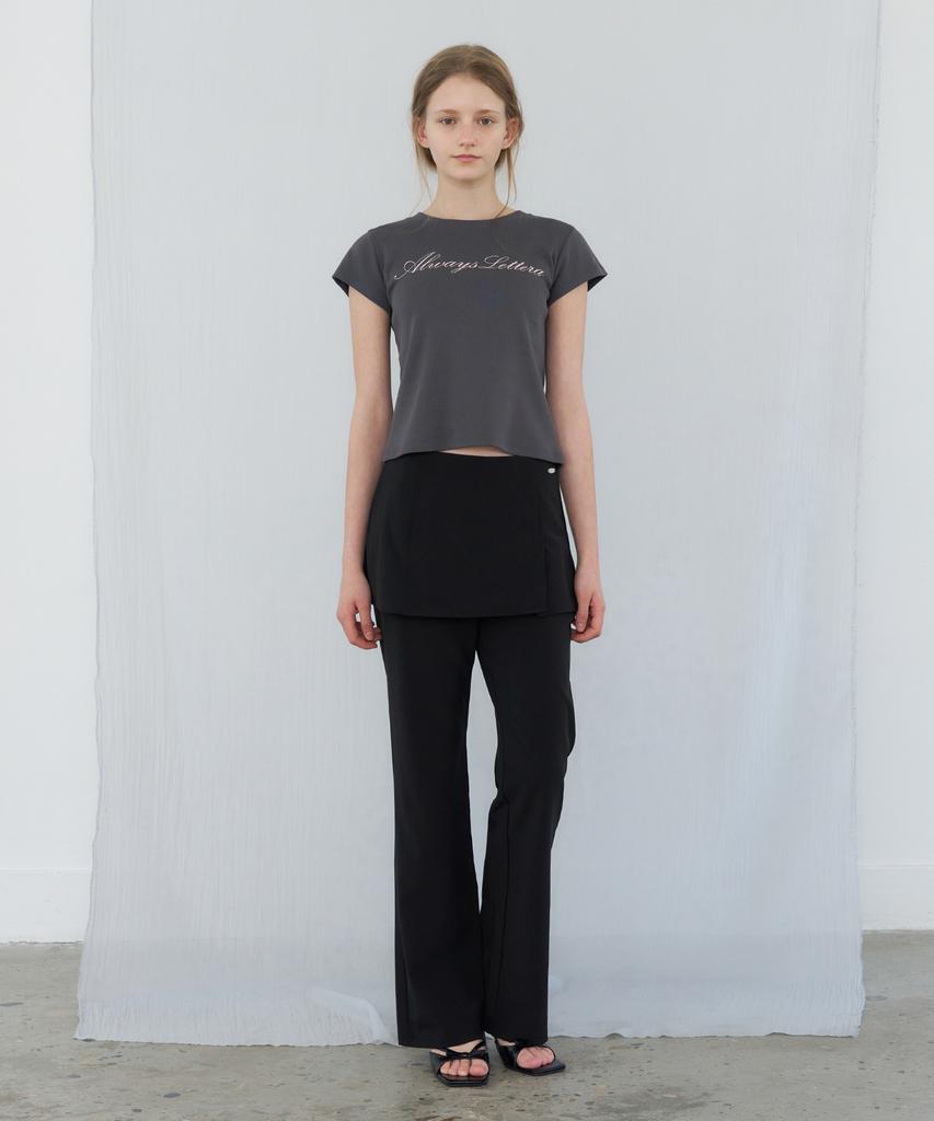 LETTERA Side Slit Skirt Pants