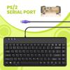 Perixx PERIBOARD-409P Wired PS2 Mini Keyboard with PS2 Connection, Piano Black, 1.8m Cable, Tenkeyless, Dimensions: 315x147x20mm [Official Warranty]