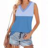 Women's Fashion Casual Daily Versatile Striped Texture Slim Fit Summer Vest Top