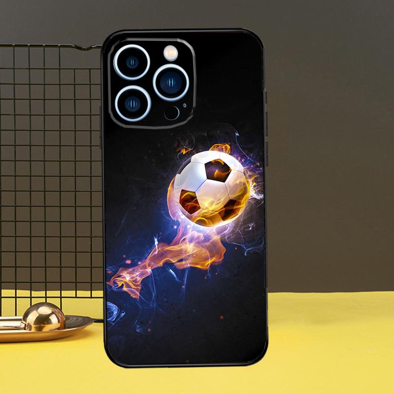 Football Soccer Ball Case For iPhone 16 15 14 13 12 11 Pro Max X XR XS 7 8 Plus 12 13 Mini Bumper Cover