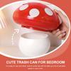 Convenient Mushroom Trash Can Red Garbage Collector Desktop Dumpster  Desktop Desk