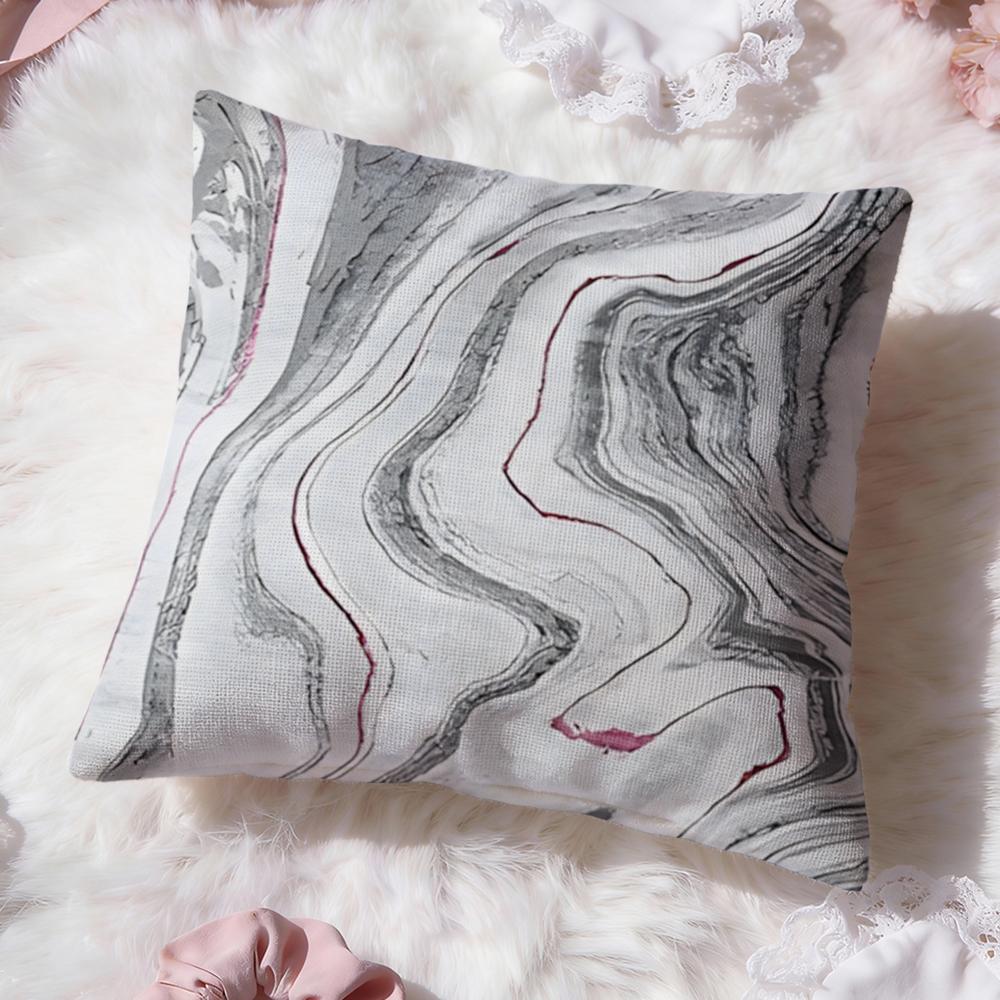 Ink Wash Texture Cushion Cover Premium Comfort Reversible Pillow Cove Two in One Design for Any Room Car Interior