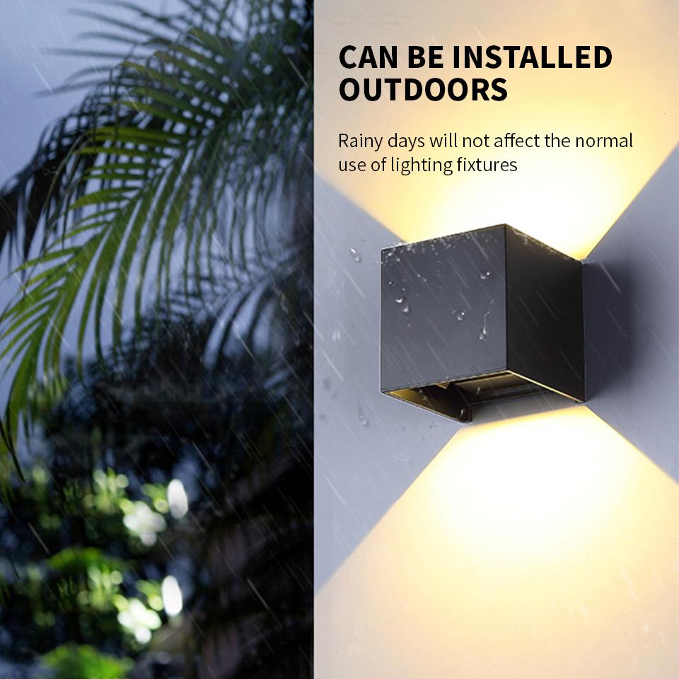 Настенный светильник светодиодный 85-265 В 6 Вт 12 Вт холодный белый теплый белый подходит для внутреннего наружного сада удобное украшение простая установка