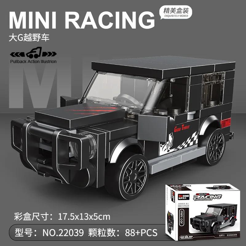 DIY гоночный автомобиль автобус инженерная машина скорая помощь отступить модель строительные блоки кирпичные игрушки для детей мальчики совместимы с