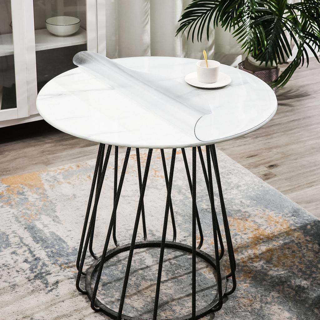 Yousheng Прозрачный коврик для обеденного стола, утолщенный, видимый, круглый, защитный, маслостойкий, нескользящий, термостойкий, водонепроницаемый коврик для журнального столика