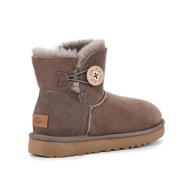 (WMNS) UGG Mini Bailey Button II 2.0 Snow Boots Brown Women's 1016422-MLE